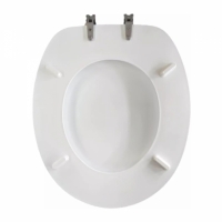 Capac pentru toaleta, in forma de O, alb, MDF, Vivo, LPM-113