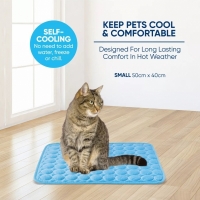 Saltea de racire pentru animale de companie Cooling Pet Mat, 50 x 40 cm albastru, Small, HS046