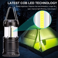 Lanterna pliabila LED camping, 260 lumeni, negru, Vivo RT349