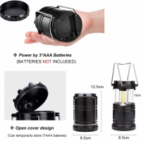 Lanterna pliabila LED camping, 260 lumeni, negru, Vivo RT349