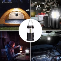Lanterna pliabila LED camping, 260 lumeni, negru, Vivo RT349