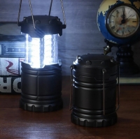 Lanterna pliabila LED camping, 260 lumeni, negru, Vivo RT349