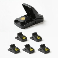 Set 6 capcane reutilizabile pentru soareci, 11.2 x 4.8 cm, negru, Vivo WMT6