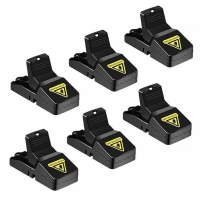 Set 6 capcane reutilizabile pentru soareci, 11.2 x 4.8 cm, negru, Vivo WMT6