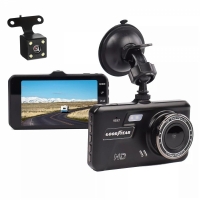 Camera de bord, inregistrare fata/spate, Super HD 1296P, Display 4 inch, Touch Screen, Night Vision, Loop Recording, Goodyear GY906668