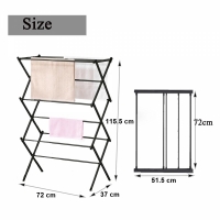 Uscator de haine etajat, pliabil, 7 m, 115.5 x 37 x 72 cm, negru, Vivo WTA15