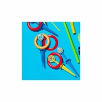 Joc de aruncare cercuri, cu 5 table, rosu, galben, albastru, Hoop a Loop, Grafix R01-0252