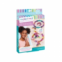 Set creativ de bratari cu pandantiv, 115 piese, multicolor, Make it Real 1204