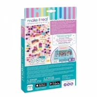 Set creativ de bratari cu pandantiv, 115 piese, multicolor, Make it Real 1204