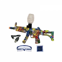 Pusca automata cu bile de gel, cu ochelari de protectie, 6000 munitie, incarcare USB, multicolor, Vivo 780-2