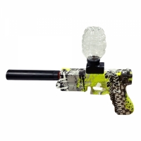 Pistol automat cu bile de gel, cu ochelari de protectie, incarcare USB, verde/gri, Vivo CZ07-7