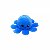 Caracatita reversibila din plus cu doua emotii, cu LED, albastru/roz, 20 x 8 cm, Vivo OCTOPUS-BLUE/PINK