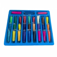 Set 30 plastilina modelatoare, multicolor, Dough Tastic, Grafix 65-6944/17