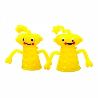 Set 2 marionete degete Monster, galben, 5 cm, Vivo MONSTER-YELLOW