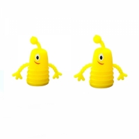 Set 2 marionete degete Monster, 5 cm, galben neon, Vivo MONSTER-YELLOW3