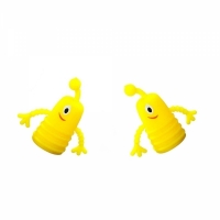 Set 2 marionete degete Monster, 5 cm, galben neon, Vivo MONSTER-YELLOW3
