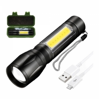 Mini lanterna LED, 3W, 150 lm, negru VIVO071