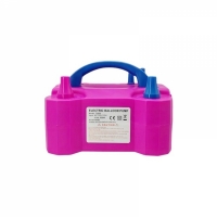 Pompa electrica dubla pentru umflat baloane cu aer, 220V, 600W, roz/albastru, Vivo 73005