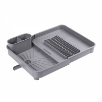 Scurgator de vase extensibil, plastic, gri deschis, 32-51 x 36 x 9 cm, Vivo KOD135-LIGHTGREY