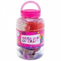 Set creativ de artizanat gigant, Mega Jar of Craft, 16 tipuri de accesorii, multicolor, Grafix R06-0225