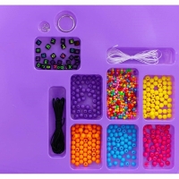 Kit pentru realizare bratari, 7 tipuri de margele, neon multicolor, GL Style R03-0538