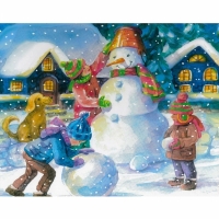 Puzzle Tinsel Town - Om de zapada, 1000 piese, 73 x 48 cm, RMS R01-1285-SNOWMAN
