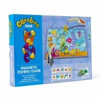 Joc magnetic de pescuit CBeebies, pe tabla de lemn, cu 10 figurine de animale, RMS 35-0142