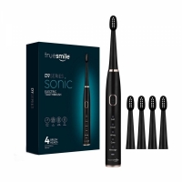 Periuta de dinti electrica Sonic D7 True Smile, reincarcabila, cu 4 capete de schimb, negru TS0101