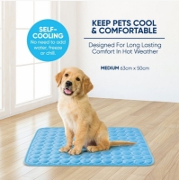 Saltea de racire pentru animale de companie Cooling Pet Mat, 63 x 50 cm albastru, Medium, HS047